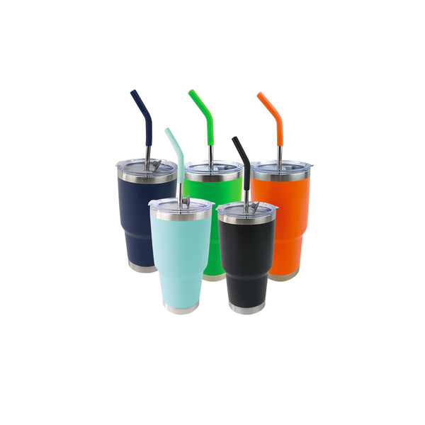 Termo Aislante 30 oz Mate con popote