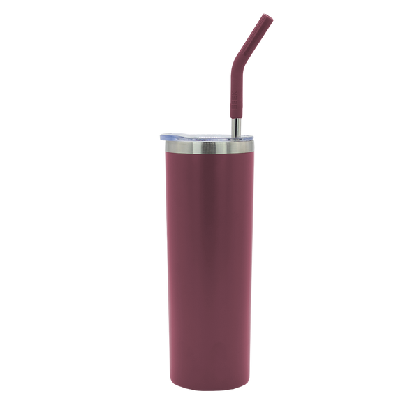 Skinny Aislante 20 Oz con Popote Vino